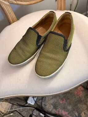 Jimmy Choo Yellow and Black Slip-On Loafers